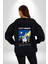 Şehir Gecesi Ayak Seslerinin Senfonisi Kadın Erkek Baskılı Fermuarlı Kapüşonlu Hırka Sweatshirt 3
