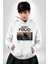 Modern Art Portfolio Design Kadın Erkek Baskılı Üç Iplik Beyaz Kapüşonlu Hodie Sweatshirt 5