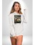 Açık Denizlerde Bir Gemi Kadın Erkek Baskılı Üç Iplik Beyaz Kapüşonlu Hodie Sweatshirt 4