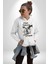 Kontrol Sende Değil Melek Kadın Erkek Baskılı Üç Iplik Beyaz Kapüşonlu Hodie Sweatshirt 3