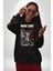 Herkesi Seviyorum Herkese Güveniyorum Kadın Erkek Baskılı Üç Iplik Siyah Kapüşonlu Hodie Sweatshirt 4