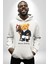 Binici Tatlı Havalı Oyuncak Ayı Kadın Erkek Baskılı Üç Iplik Beyaz Kapüşonlu Hodie Sweatshirt 5