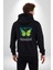 Kelebek Sokak Tarzı Kadın Erkek Baskılı Fermuarlı Kapüşonlu Hırka Sweatshirt 5