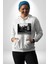 Vintage Dağ Evi Yalnızlık Kadın Erkek Baskılı Üç Iplik Beyaz Kapüşonlu Hodie Sweatshirt 3