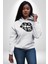 Dudağını Isıran Astral Sexy Kadın Erkek Baskılı Üç Iplik Beyaz Kapüşonlu Hodie Sweatshirt 3