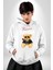 Romantik Oyuncak Ayı Kadın Erkek Baskılı Üç Iplik Beyaz Kapüşonlu Hodie Sweatshirt 2
