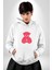 Umut Oyuncak Ayı Sokak Tarzı Kadın Erkek Baskılı Üç Iplik Beyaz Kapüşonlu Hodie Sweatshirt 1