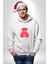 Umut Oyuncak Ayı Sokak Tarzı Kadın Erkek Baskılı Üç Iplik Beyaz Kapüşonlu Hodie Sweatshirt 4