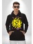 Mutluluk Modu Oyuncak Ayı Kadın Erkek Baskılı Üç Iplik Siyah Kapüşonlu Hodie Sweatshirt 5