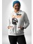 Vahşi Yaşam Saldırgan Kartal Kadın Erkek Baskılı Üç Iplik Beyaz Kapüşonlu Hodie Sweatshirt 2