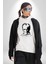 Mustafa Kemal Atatürk Imza ve Silüet Kadın Erkek Baskılı Üç Iplik Beyaz Kapüşonlu Hodie Sweatshirt 1