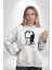 Mustafa Kemal Atatürk Imza ve Silüet Kadın Erkek Baskılı Üç Iplik Beyaz Kapüşonlu Hodie Sweatshirt 4