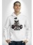 Ağırlıkçı Halter Sporcu Pitbull Kadın Erkek Baskılı Üç Iplik Beyaz Kapüşonlu Hodie Sweatshirt 2