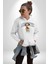 Estetik Oyuncak Tatlı Ayı Kadın Erkek Baskılı Üç Iplik Beyaz Kapüşonlu Hodie Sweatshirt 3