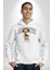 Estetik Oyuncak Tatlı Ayı Kadın Erkek Baskılı Üç Iplik Beyaz Kapüşonlu Hodie Sweatshirt 5