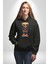 Havalı Oyuncak Ayı Kadın Erkek Baskılı Üç Iplik Siyah Kapüşonlu Hodie Sweatshirt 1