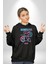 Isimsiz Oyuncak Ayı Kadın Erkek Baskılı Üç Iplik Siyah Kapüşonlu Hodie Sweatshirt 2