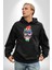 Gorillaz Anime Karakter Kadın Erkek Baskılı Üç Iplik Siyah Kapüşonlu Hodie Sweatshirt 2