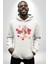 Aşkı Seç Heykel Aşk Meleği Kadın Erkek Baskılı Üç Iplik Beyaz Kapüşonlu Hodie Sweatshirt 3