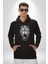Havalı Kurt Özel Harekat Kadın Erkek Baskılı Üç Iplik Siyah Kapüşonlu Hodie Sweatshirt 5