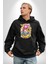 Adventure Time Finn ve Jack Kadın Erkek Baskılı Üç Iplik Siyah Kapüşonlu Hodie Sweatshirt 2