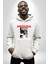 Medusa Yunan Heykeli Kadın Erkek Baskılı Üç Iplik Beyaz Kapüşonlu Hodie Sweatshirt 1