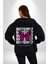 Aşk Kelebek Gibidir Sokak Tarzı Kadın Erkek Baskılı Fermuarlı Kapüşonlu Hırka Sweatshirt 3
