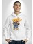 Tatlı Sevgililer Günü Oyuncak Ayı Kadın Erkek Baskılı Üç Iplik Beyaz Kapüşonlu Hodie Sweatshirt 5