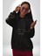 Tutkularının Peşinden Git Kadın Erkek Baskılı Üç Iplik Siyah Kapüşonlu Hodie Sweatshirt 4