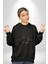 Tutkularının Peşinden Git Kadın Erkek Baskılı Üç Iplik Siyah Kapüşonlu Hodie Sweatshirt 5