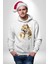 Deri Ceketli Cool Leopar Kadın Erkek Baskılı Üç Iplik Beyaz Kapüşonlu Hodie Sweatshirt 5