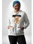 Yeni Boyutu Bul Tatlı Oyuncak Ayı Kadın Erkek Baskılı Üç Iplik Beyaz Kapüşonlu Hodie Sweatshirt 3