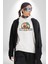 Cennet Iskelet Adam Ada Kadın Erkek Baskılı Üç Iplik Beyaz Kapüşonlu Hodie Sweatshirt 1