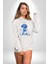 Hayal Gücü Kara Kalem Kadın Erkek Baskılı Üç Iplik Beyaz Kapüşonlu Hodie Sweatshirt 2