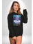 Gelecek Partici Poseidon Yunan Tanrısı Kadın Erkek Baskılı Üç Iplik Siyah Kapüşonlu Hodie Sweatshirt 2