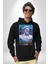 Gelecek Partici Poseidon Yunan Tanrısı Kadın Erkek Baskılı Üç Iplik Siyah Kapüşonlu Hodie Sweatshirt 4