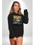 Geleceğe Dönüş Efsane Arabası Kadın Erkek Baskılı Üç Iplik Siyah Kapüşonlu Hodie Sweatshirt 5