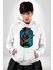Gitarist Kurukafa Şapkalı Havalı Kadın Erkek Baskılı Üç Iplik Beyaz Kapüşonlu Hodie Sweatshirt 2