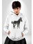 Vahşi Orman Zebra Kadın Erkek Baskılı Üç Iplik Beyaz Kapüşonlu Hodie Sweatshirt 2