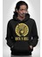 Rock N Roll Tasarım Kadın Erkek Baskılı Üç Iplik Siyah Kapüşonlu Hodie Sweatshirt 4