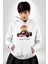 Süper Hızlı Go Kart Oyuncak Ayı Kadın Erkek Baskılı Üç Iplik Beyaz Kapüşonlu Hodie Sweatshirt 5