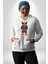 Havalı Oyuncak Ayı Kadın Erkek Baskılı Üç Iplik Beyaz Kapüşonlu Hodie Sweatshirt 1