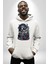 Kaykay Süren Iskelet Adam Kadın Erkek Baskılı Üç Iplik Beyaz Kapüşonlu Hodie Sweatshirt 1