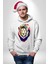 Kahin Rengarenk Havalı Aslan Kadın Erkek Baskılı Üç Iplik Beyaz Kapüşonlu Hodie Sweatshirt 5
