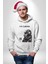 Ben Cyborgum Modern Tasarım Kadın Erkek Baskılı Üç Iplik Beyaz Kapüşonlu Hodie Sweatshirt 5