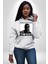 Eşitlik Özür Dilemeden Kadın Erkek Baskılı Üç Iplik Beyaz Kapüşonlu Hodie Sweatshirt 2