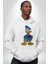 Donald Duck Efsane Kaligram Kadın Erkek Baskılı Üç Iplik Beyaz Kapüşonlu Hodie Sweatshirt 2