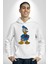 Donald Duck Efsane Kaligram Kadın Erkek Baskılı Üç Iplik Beyaz Kapüşonlu Hodie Sweatshirt 5