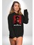 The Weekend Efsane Solist Kadın Erkek Baskılı Üç Iplik Siyah Kapüşonlu Hodie Sweatshirt 1
