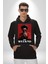 The Weekend Efsane Solist Kadın Erkek Baskılı Üç Iplik Siyah Kapüşonlu Hodie Sweatshirt 3